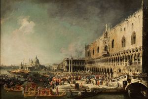 Canaletto, The Reception of the French Ambassador Jacques–Vincent Languet, Compte de Gergy at the Doge’s Palace, 4 November 1726
